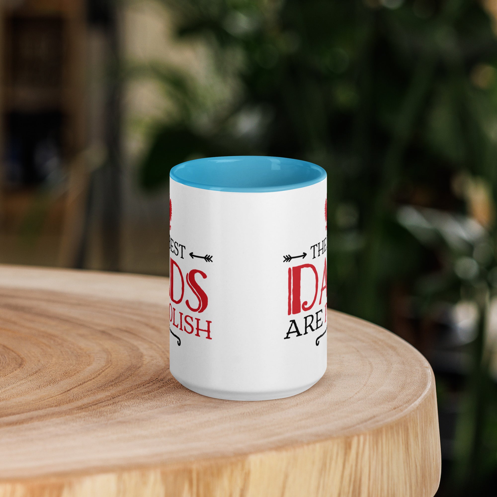 The Best Dads Are Polish 15 Oz Coffee Mug with Color Inside  Polish Shirt Store   
