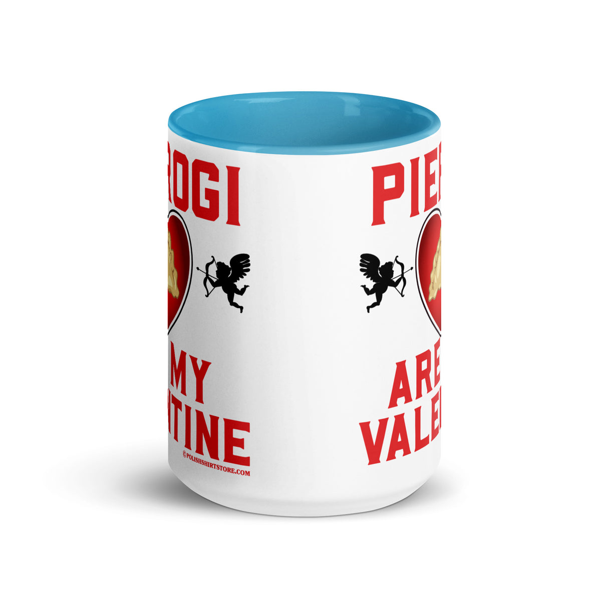 Pierogi Are My Valentine Coffee Mug with Color Inside  Polish Shirt Store   