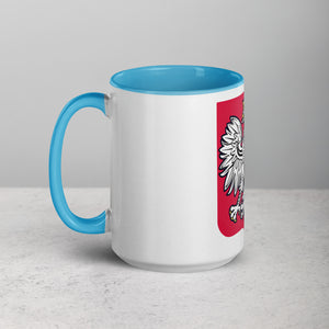 Polish Eagle Coffee Mug with Color Inside - Blue / 15 oz - Polish Shirt Store