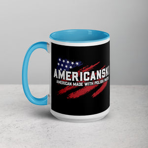 Americanski Coffee Mug with Color Inside - Blue / 15 oz - Polish Shirt Store