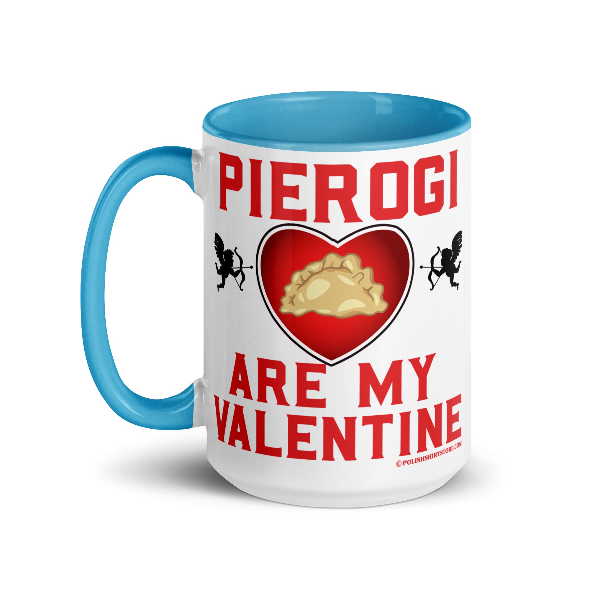 Pierogi Are My Valentine Coffee Mug with Color Inside  Polish Shirt Store   