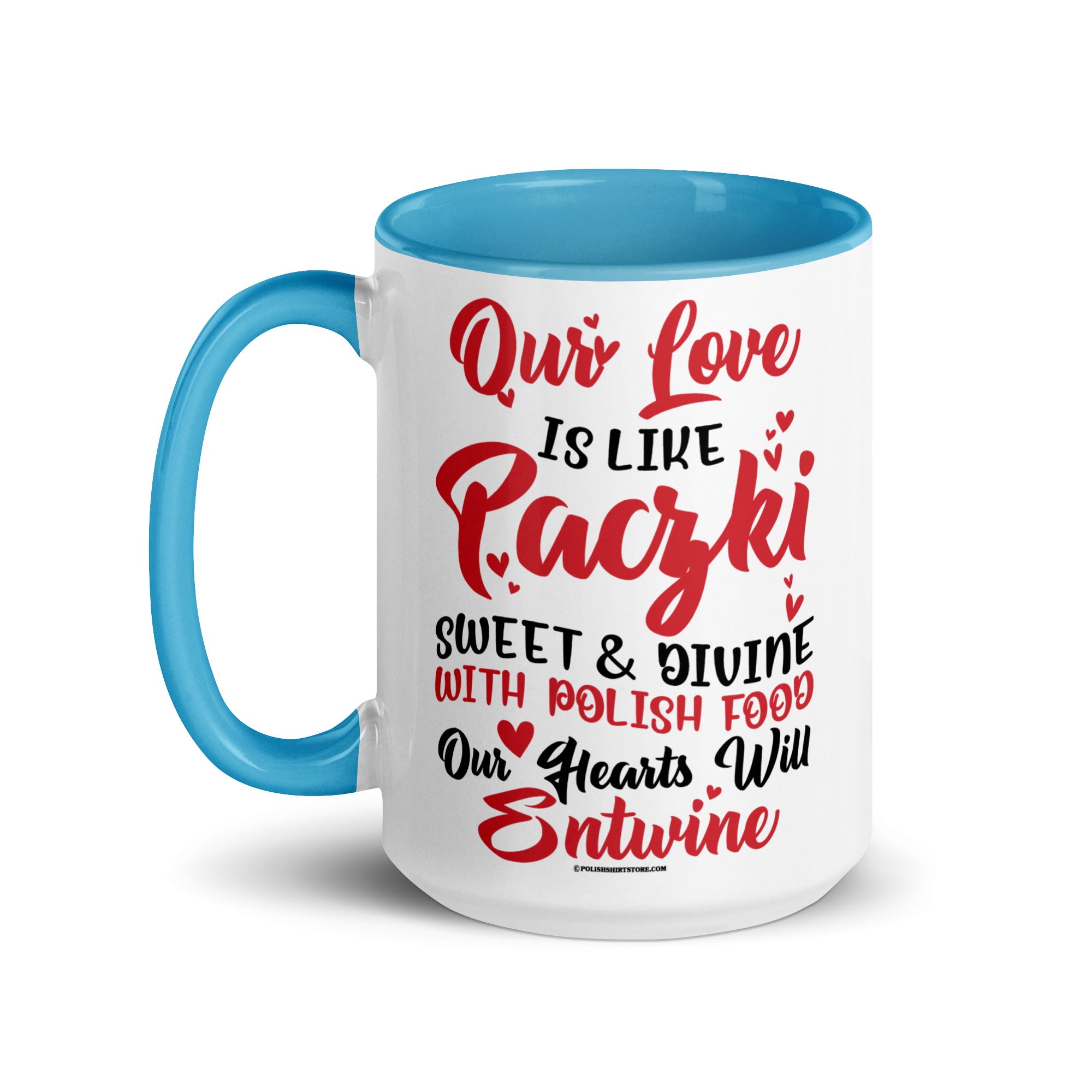 Our Love Is Like Paczki Coffee Mug with Color Inside  Polish Shirt Store   