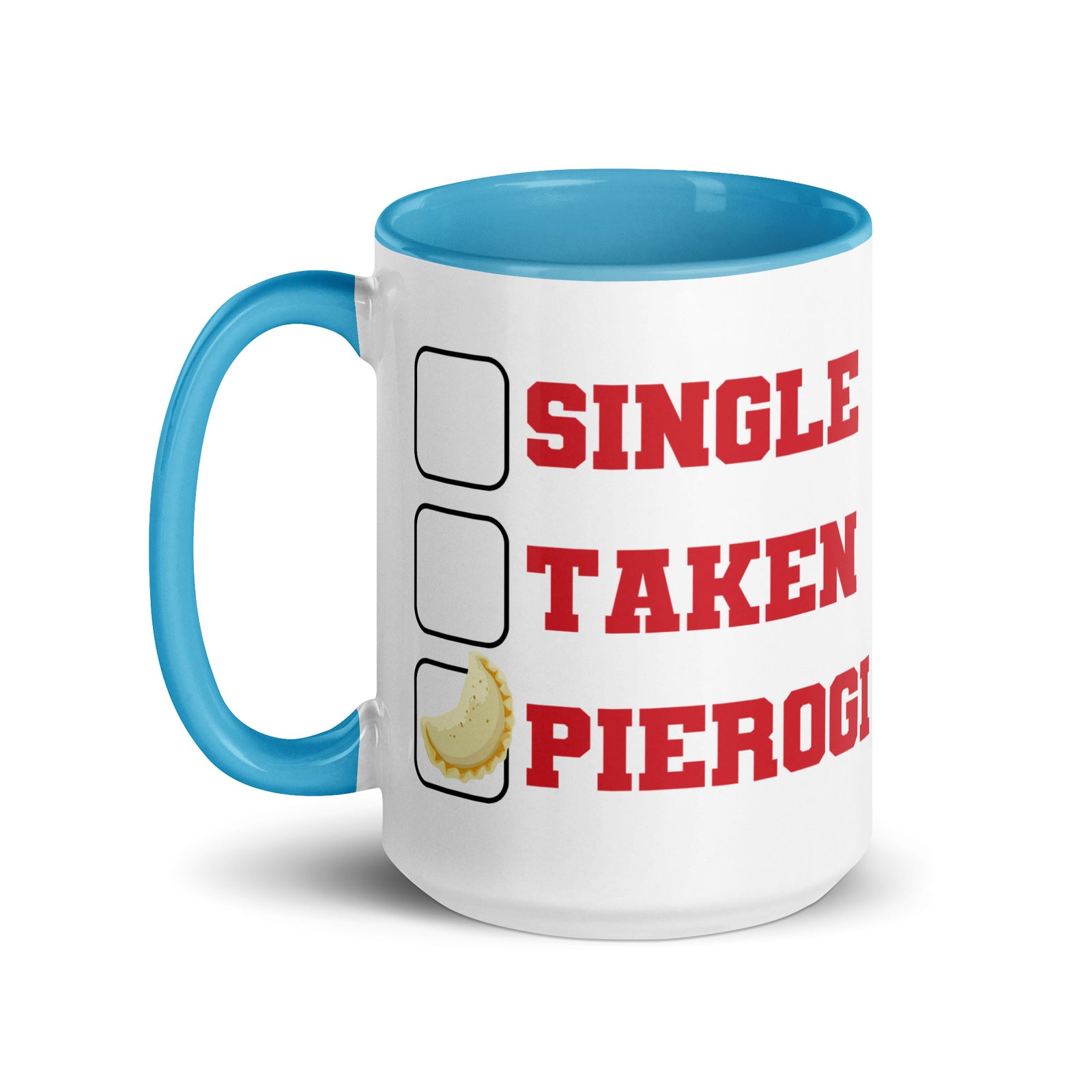 Single Taken Pierogi Mug with Color Inside  Polish Shirt Store   