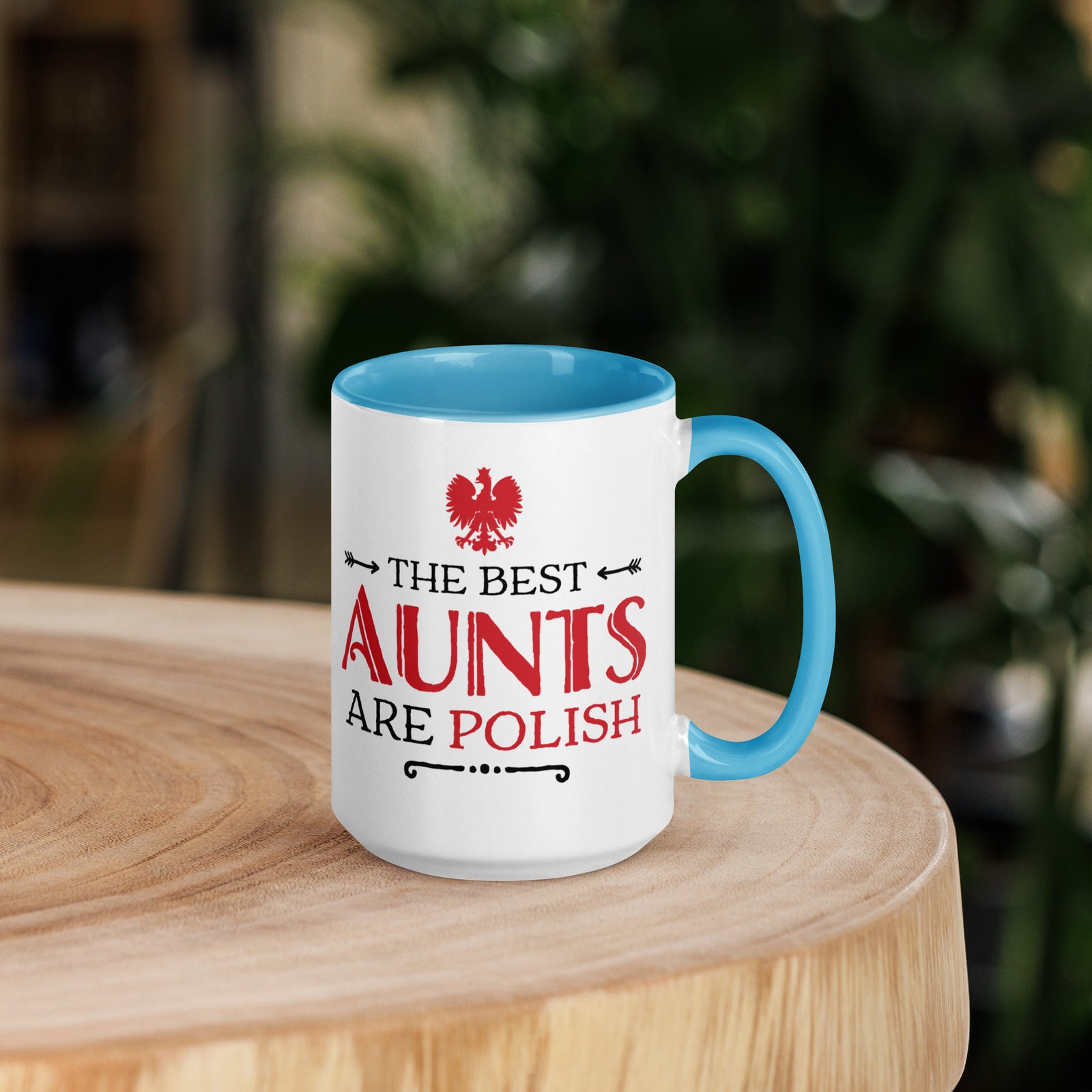 The Best Aunts Are Polish 15 Oz Coffee Mug with Color Inside  Polish Shirt Store   
