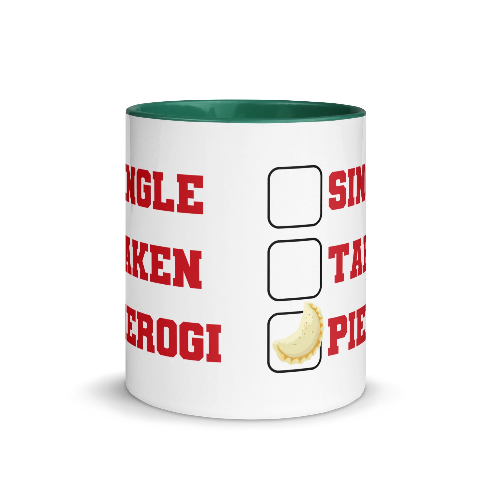 Single Taken Pierogi Mug with Color Inside  Polish Shirt Store   