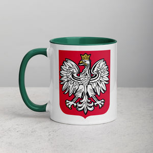 Polish Eagle Coffee Mug with Color Inside - Dark green / 11 oz - Polish Shirt Store