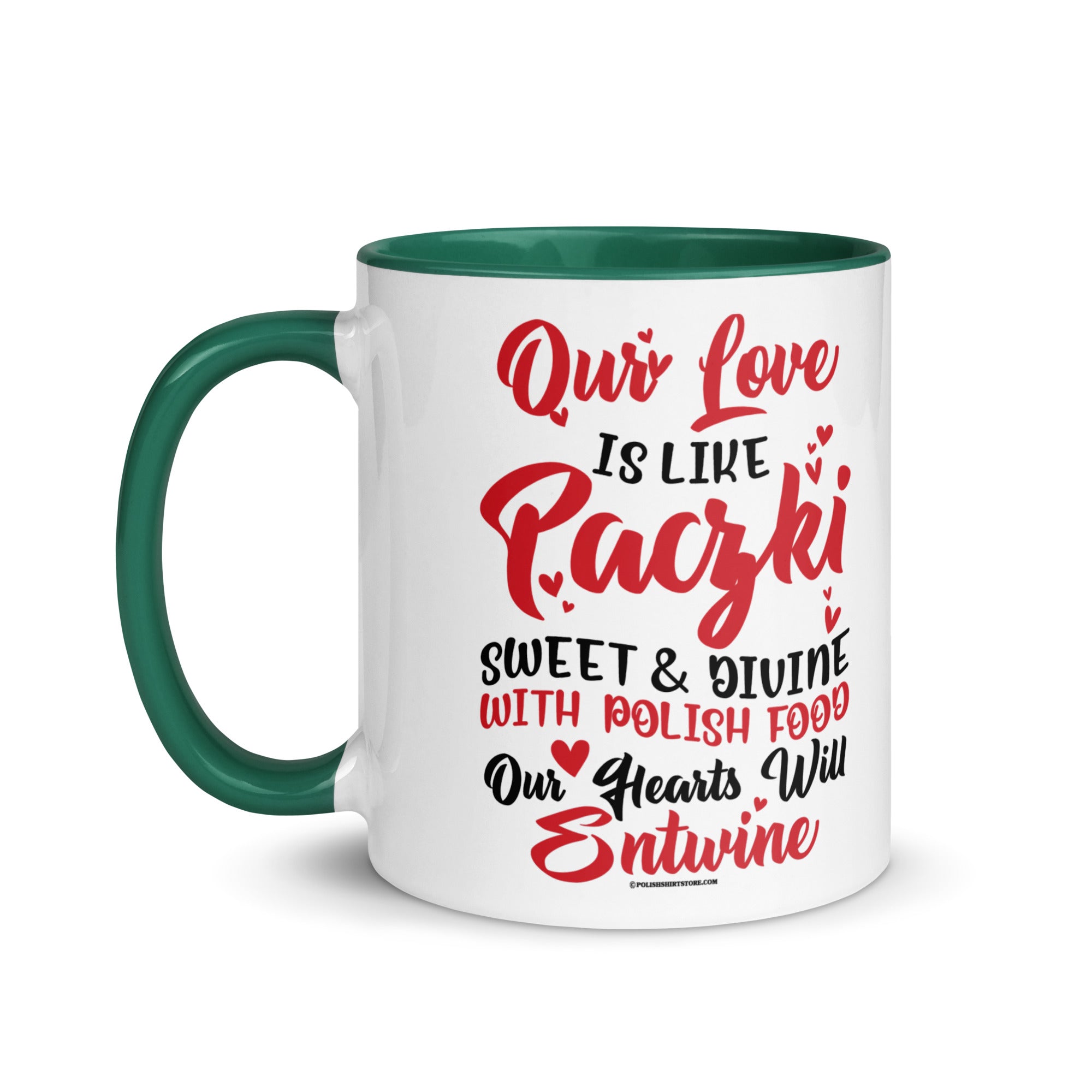 Our Love Is Like Paczki Coffee Mug with Color Inside  Polish Shirt Store   