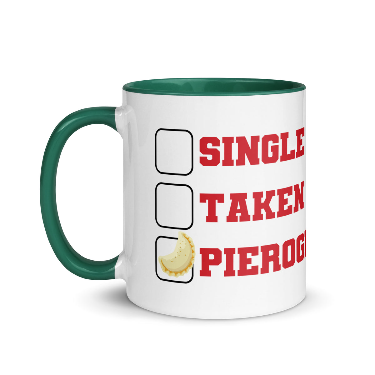 Single Taken Pierogi Mug with Color Inside  Polish Shirt Store   