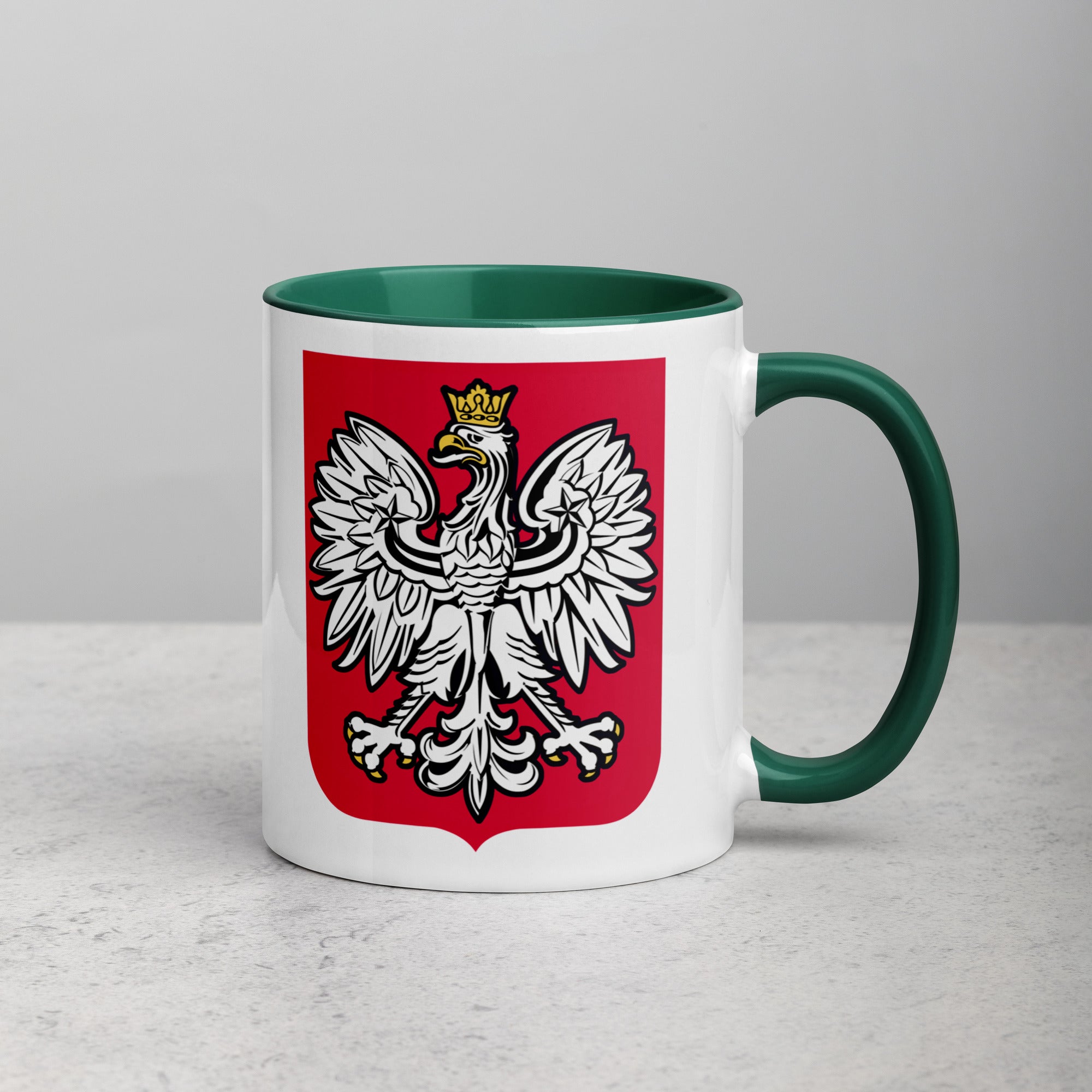 Polish Eagle Coffee Mug with Color Inside  Polish Shirt Store   