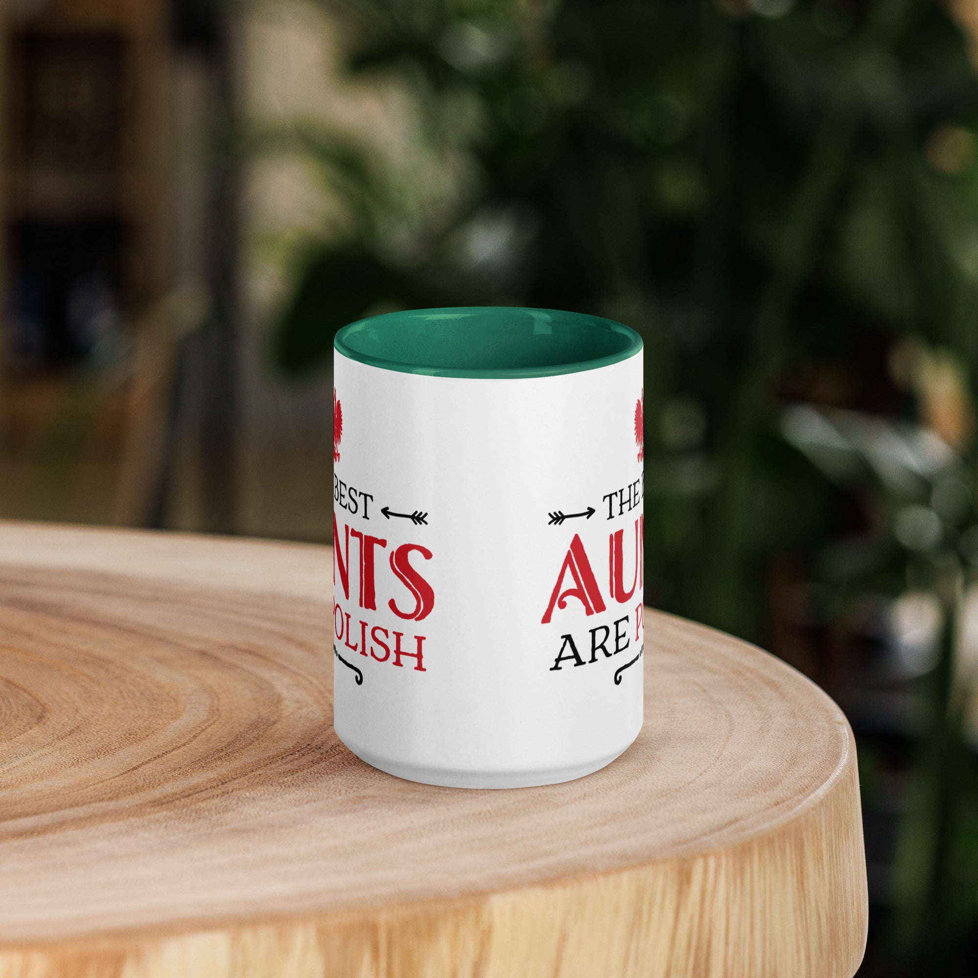 The Best Aunts Are Polish 15 Oz Coffee Mug with Color Inside  Polish Shirt Store   