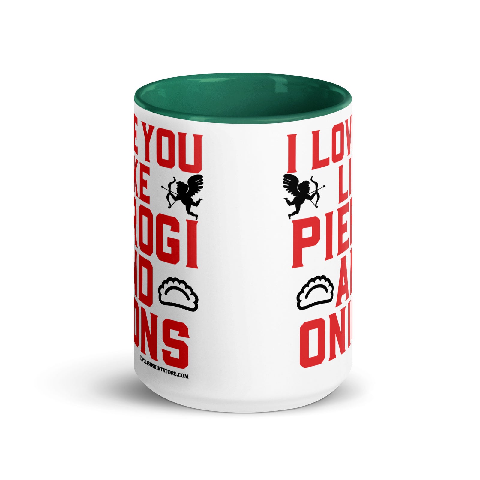 I Love You Like Pierogi And Onions Coffee Mug with Color Inside  Polish Shirt Store   