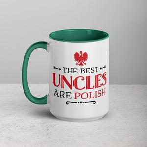 The Best Uncles Are Polish 15 Oz Coffee Mug with Color Inside -  - Polish Shirt Store