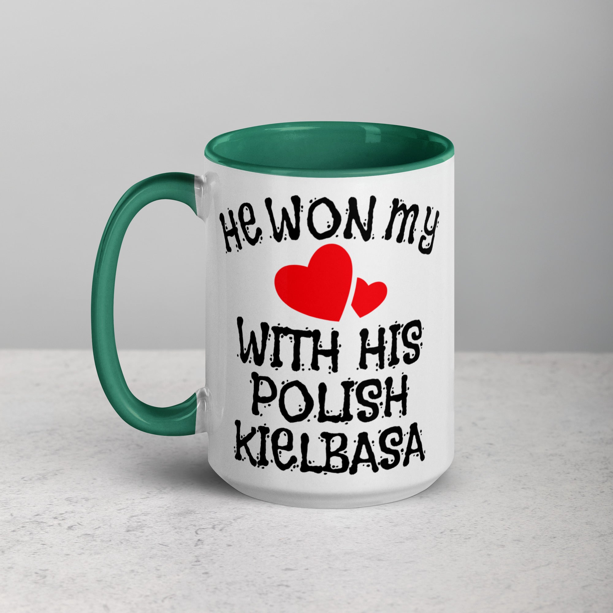 Polish Kielbasa 15 Oz Coffee Mug with Color Inside  Polish Shirt Store   