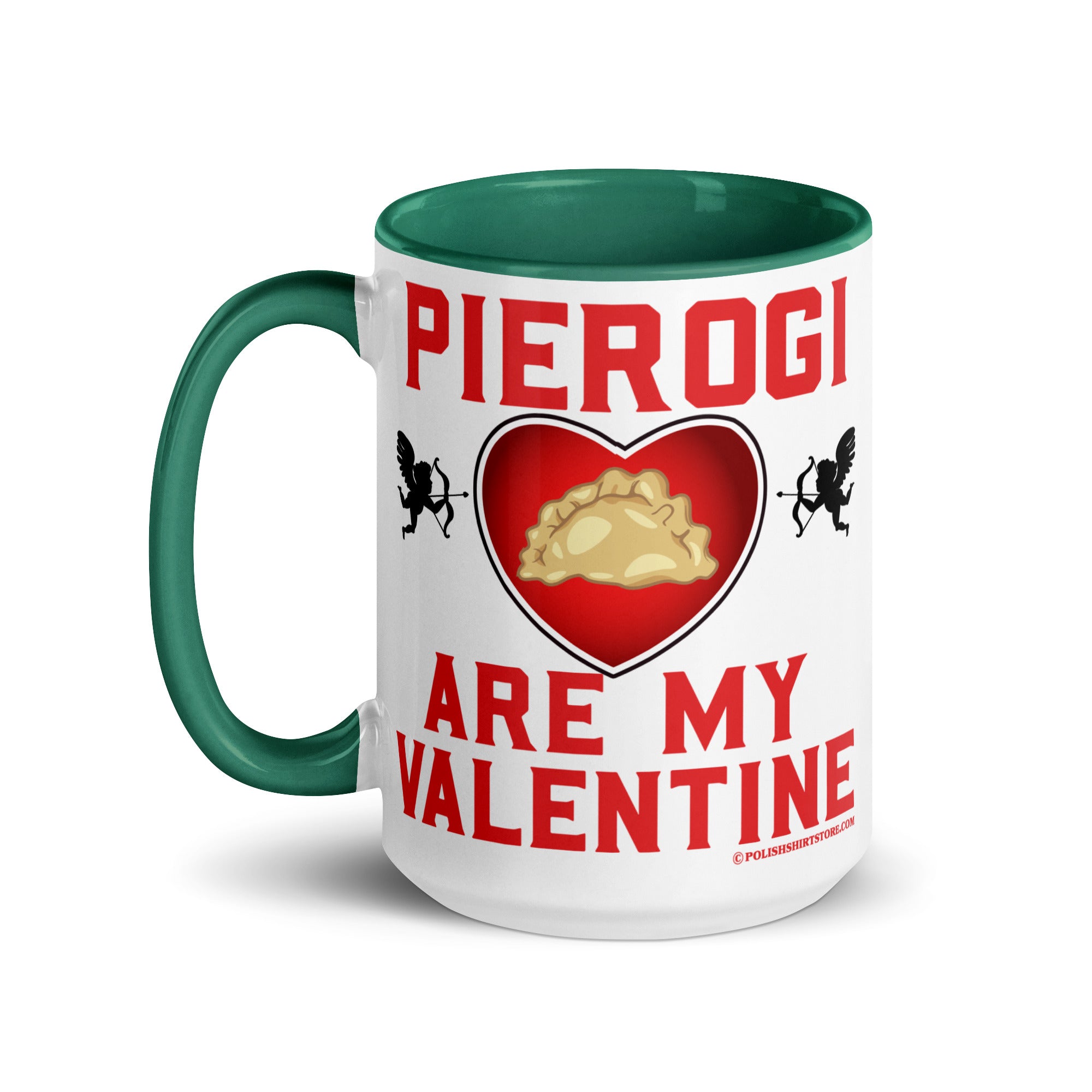 Pierogi Are My Valentine Coffee Mug with Color Inside  Polish Shirt Store   