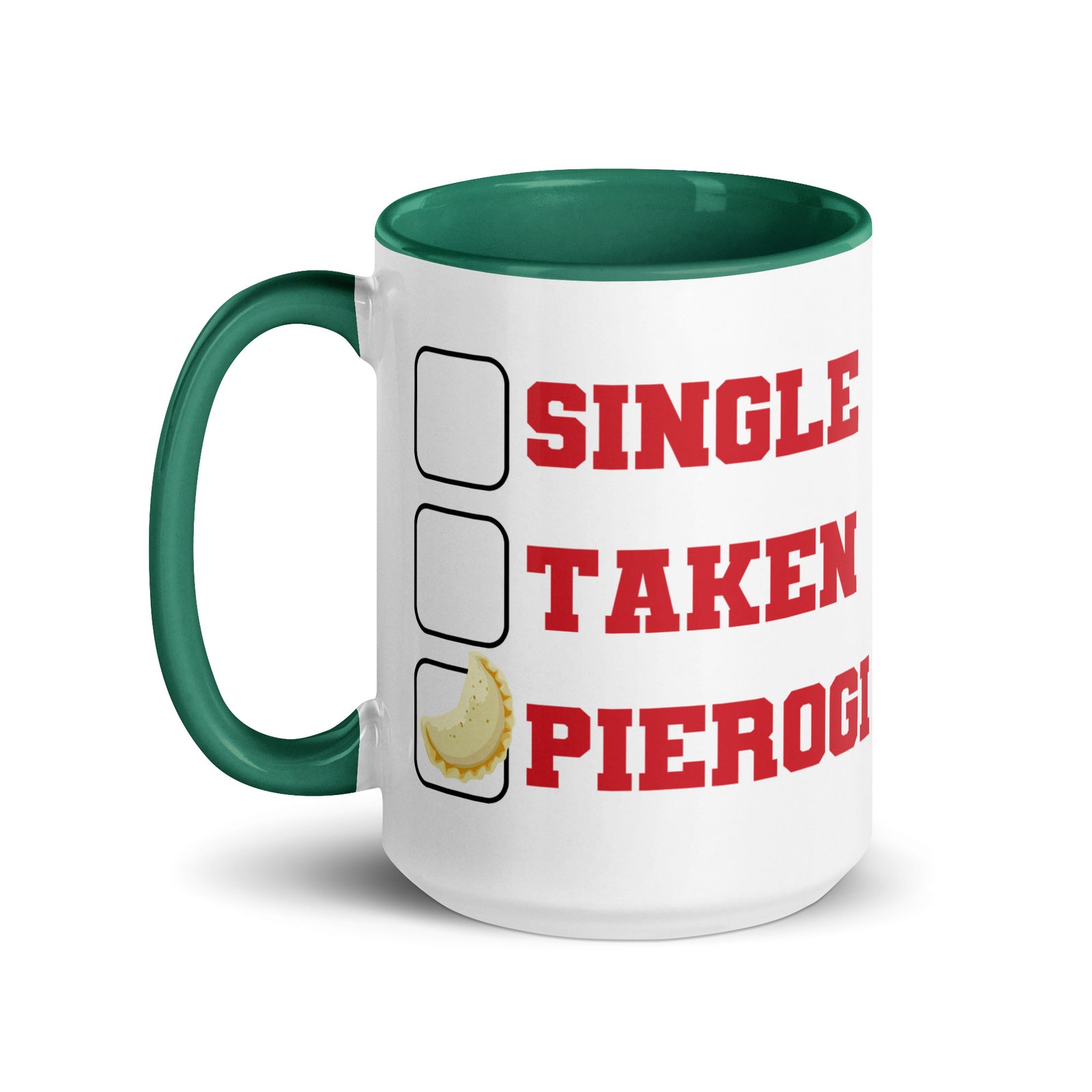 Single Taken Pierogi Mug with Color Inside  Polish Shirt Store   