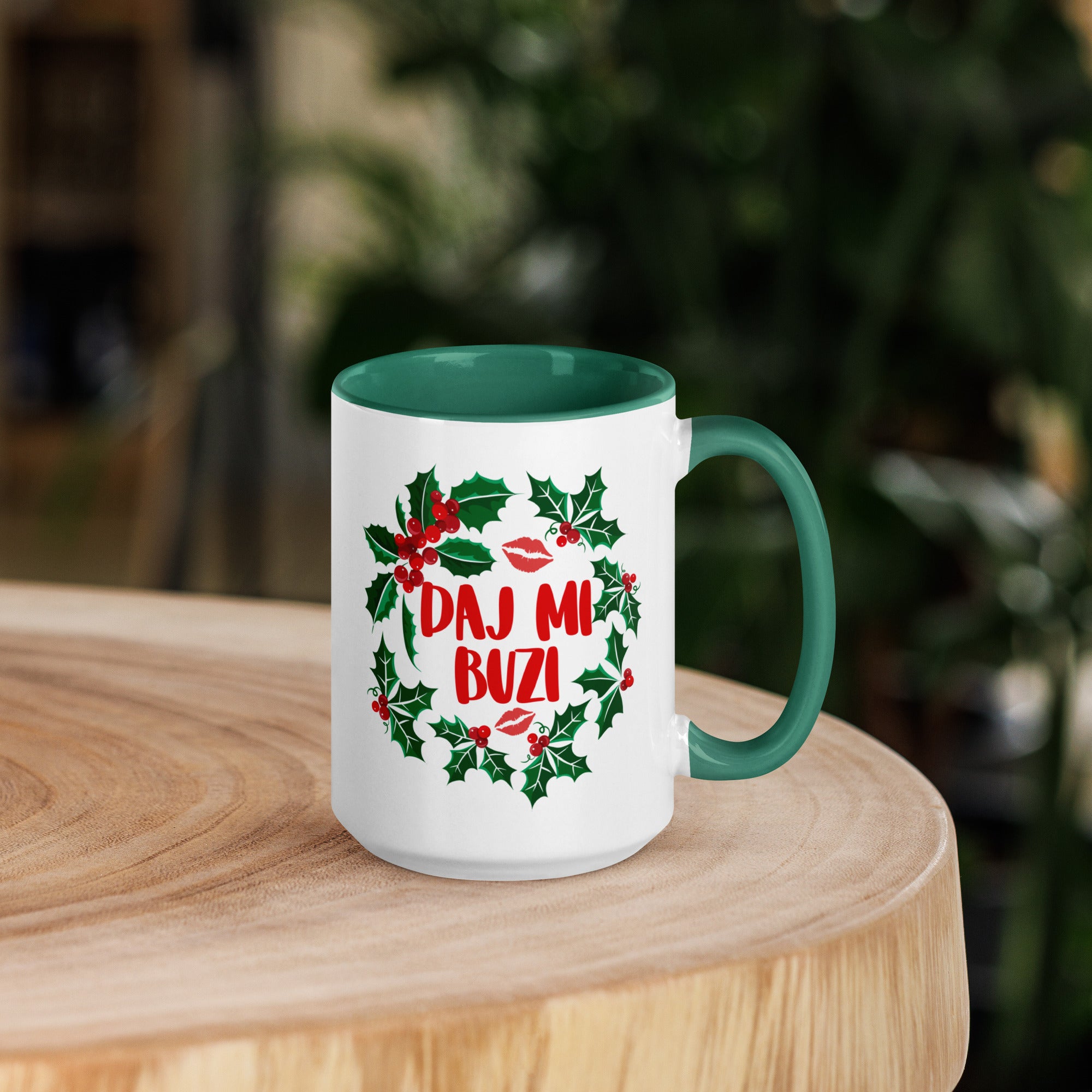 Daj Mi Buzi 15 Oz Coffee Mug with Color Inside  Polish Shirt Store   