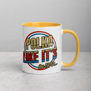 Polka Like It's The 1970's Coffee Mug with Color Inside -  - Polish Shirt Store