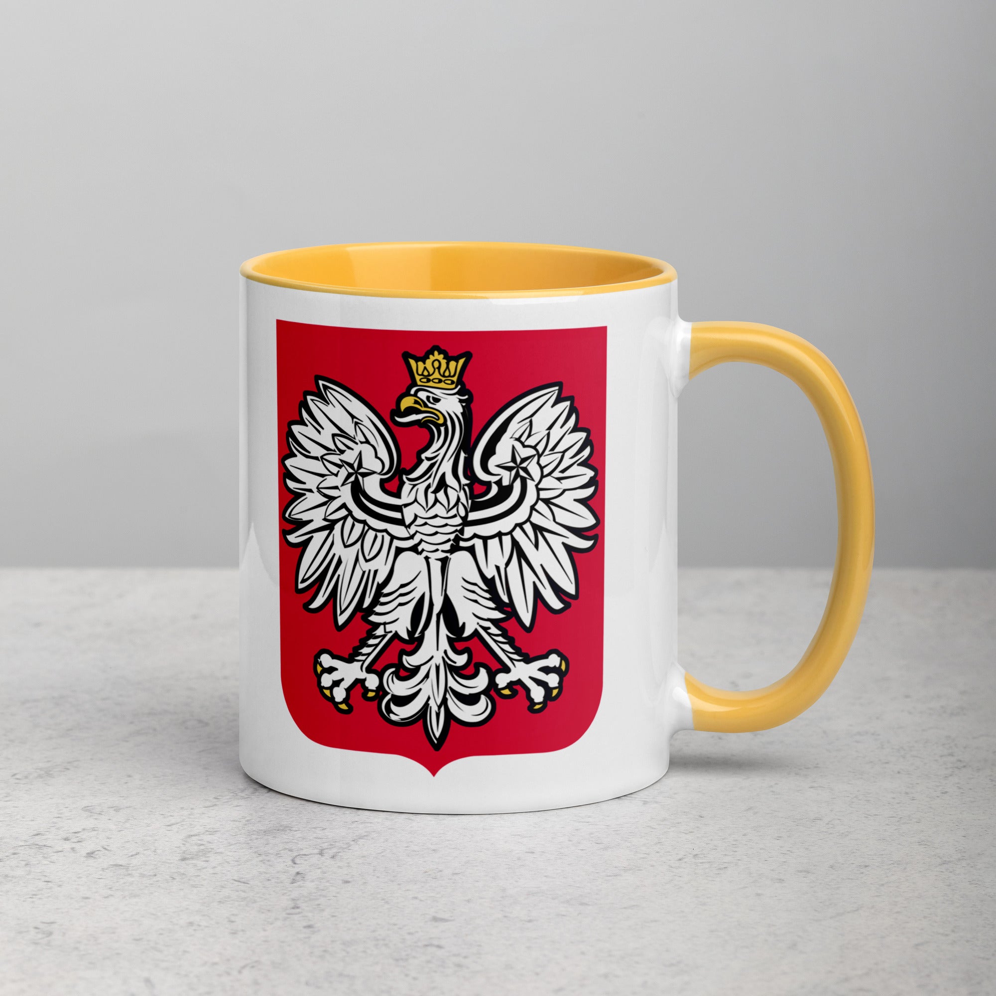 Polish Eagle Coffee Mug with Color Inside  Polish Shirt Store   