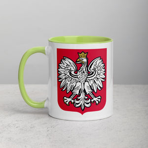 Polish Eagle Coffee Mug with Color Inside - Green / 11 oz - Polish Shirt Store