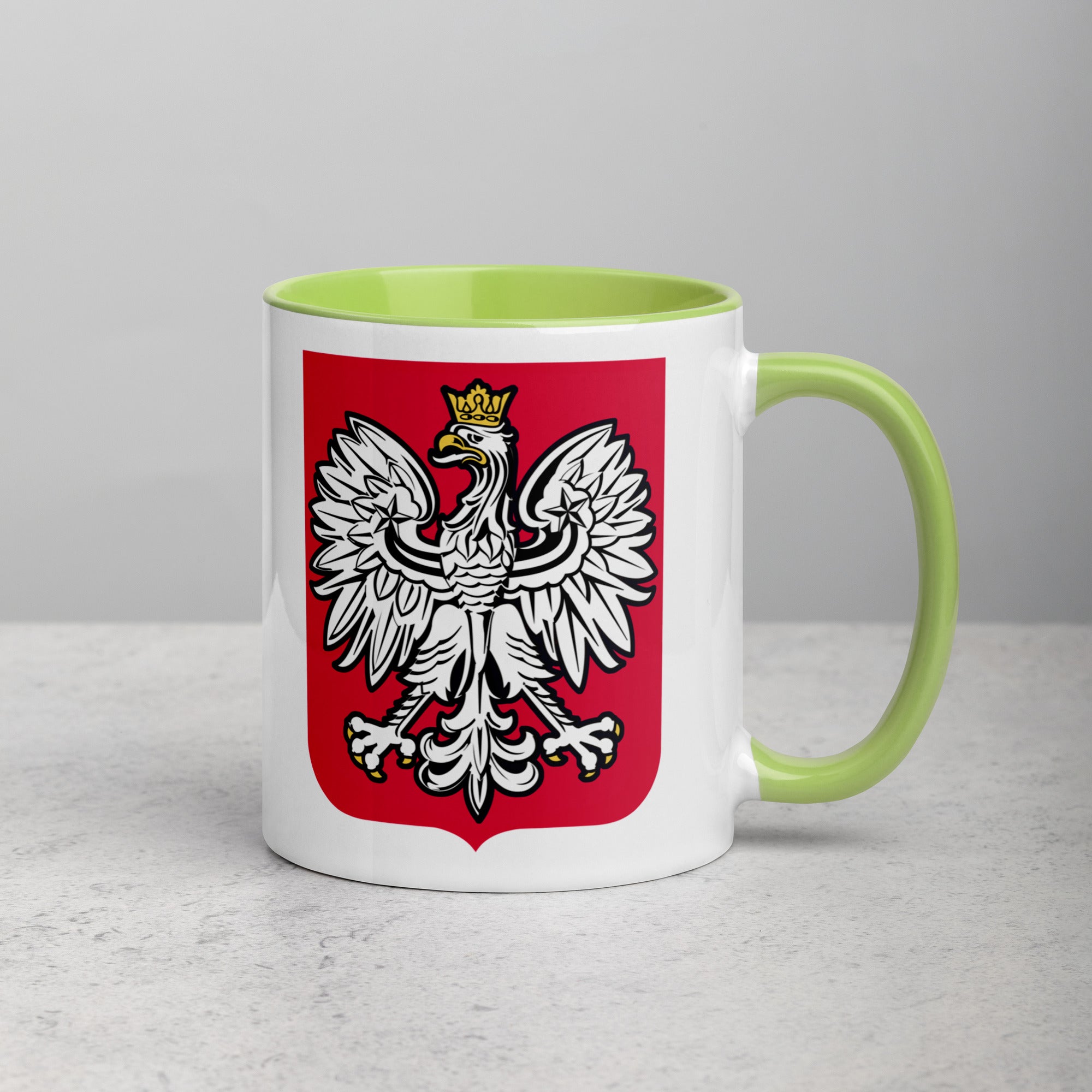 Polish Eagle Coffee Mug with Color Inside  Polish Shirt Store   