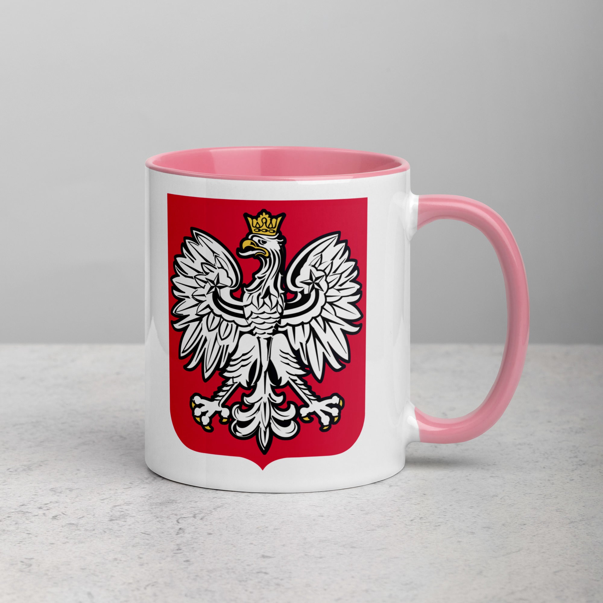 Polish Eagle Coffee Mug with Color Inside  Polish Shirt Store   