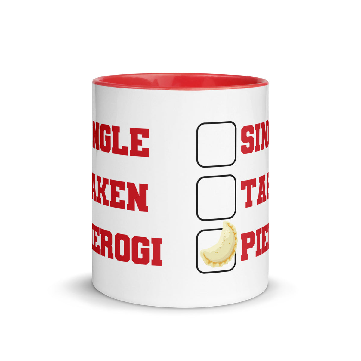 Single Taken Pierogi Mug with Color Inside  Polish Shirt Store   