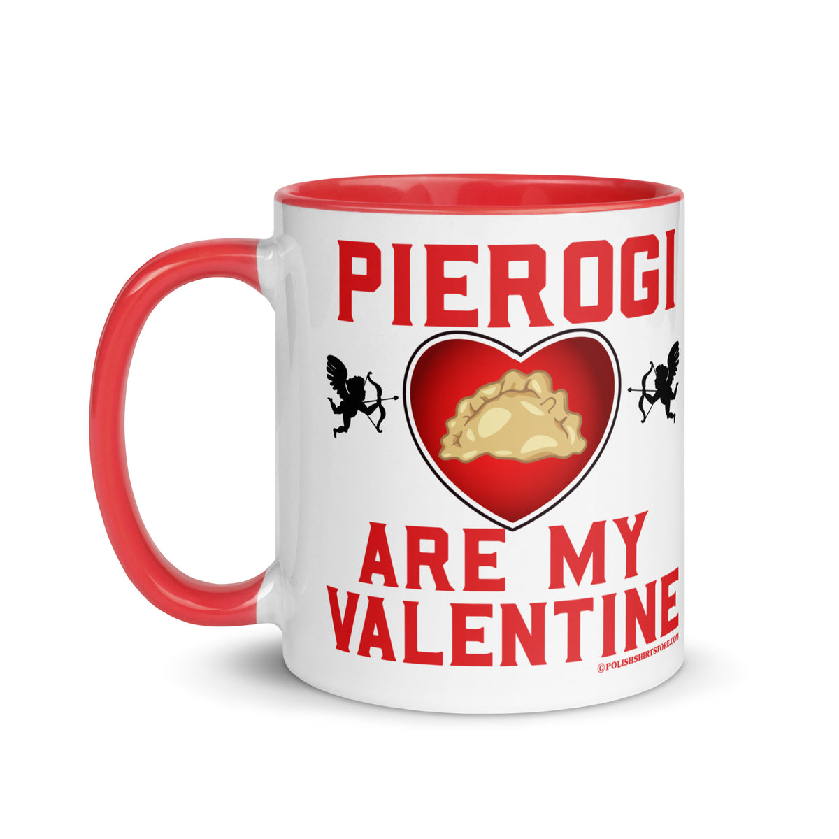 Pierogi Are My Valentine Coffee Mug with Color Inside  Polish Shirt Store   