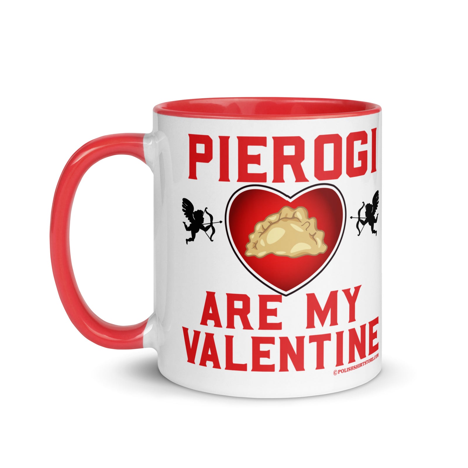 Pierogi Are My Valentine Coffee Mug with Color Inside  Polish Shirt Store   