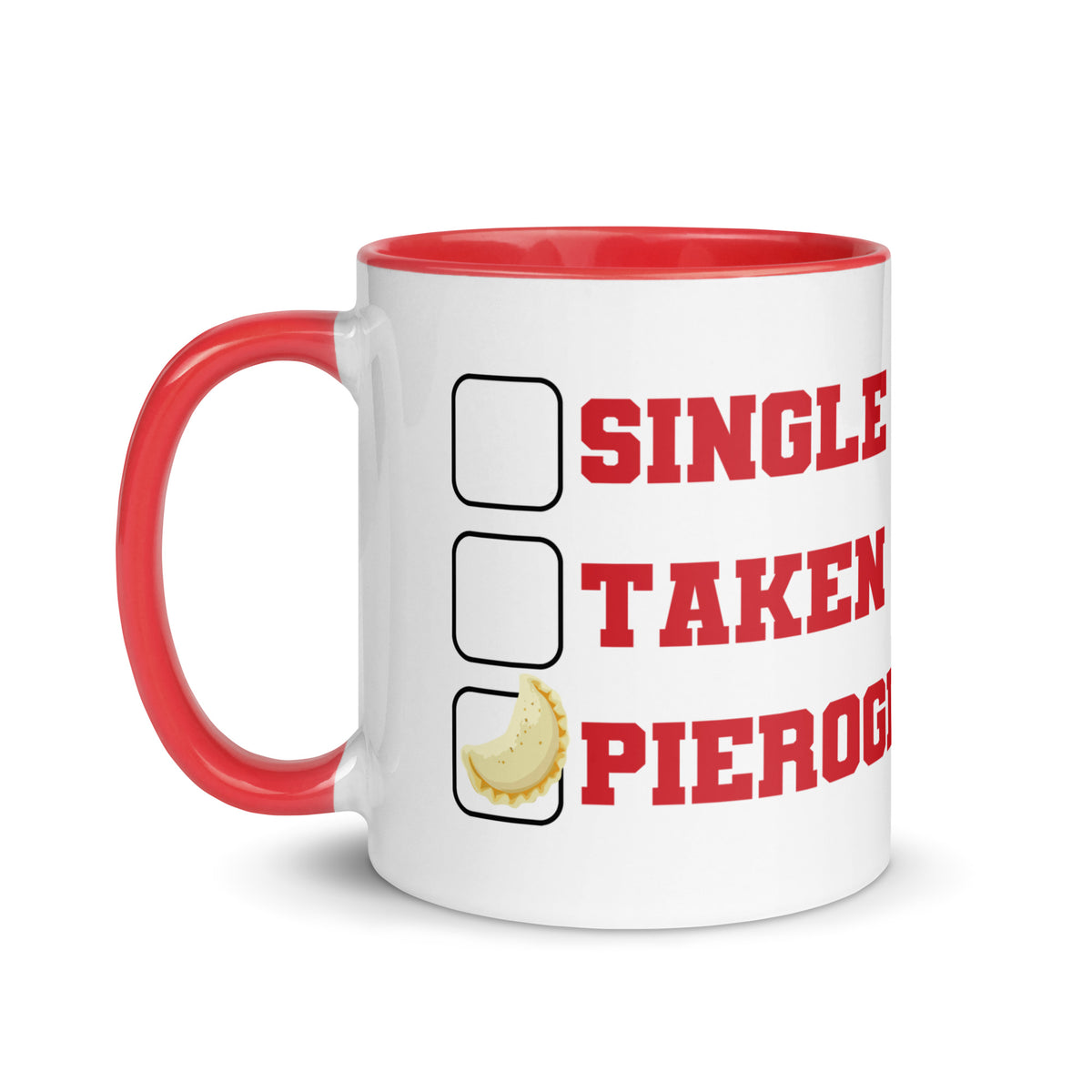 Single Taken Pierogi Mug with Color Inside  Polish Shirt Store   