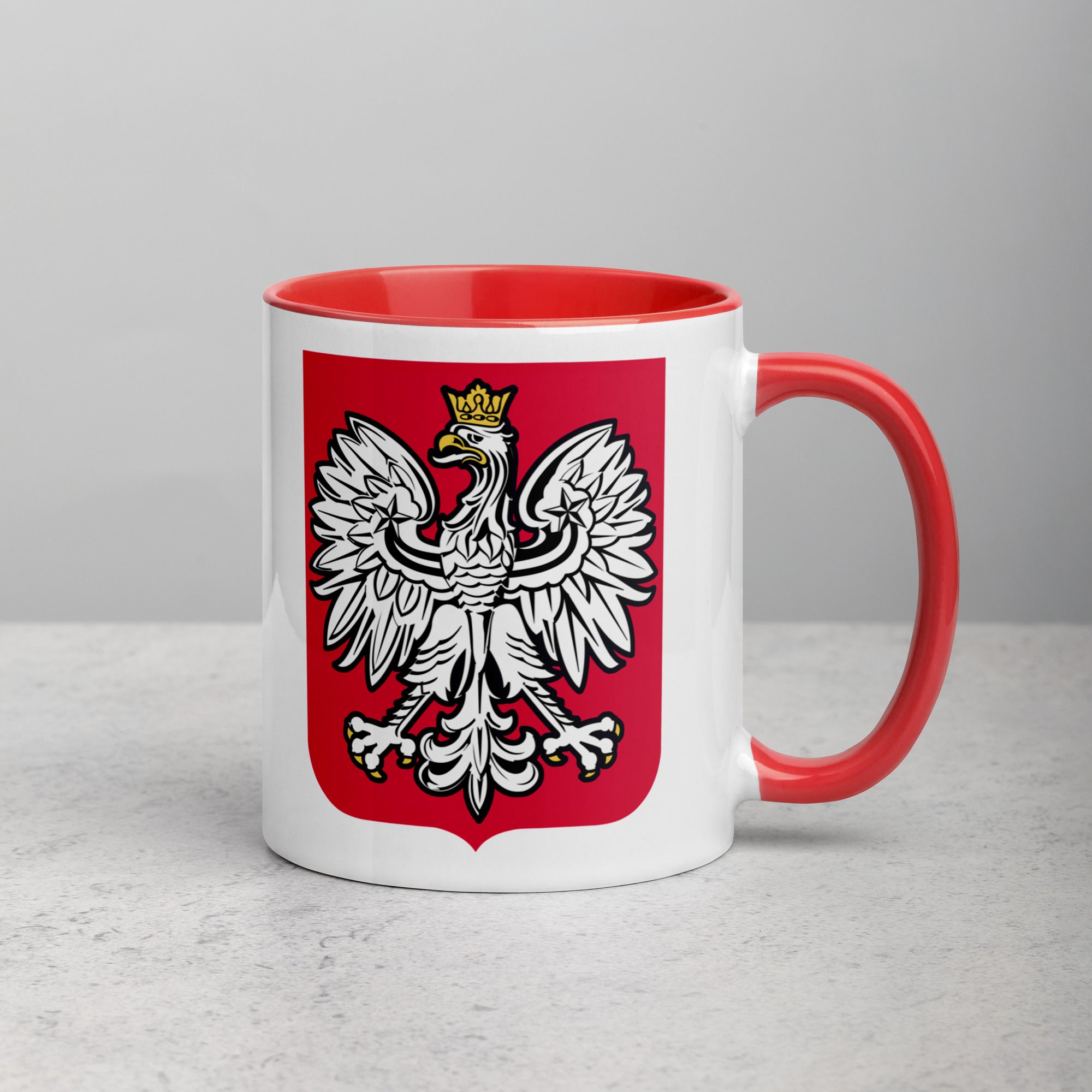 Polish Eagle Coffee Mug with Color Inside  Polish Shirt Store   