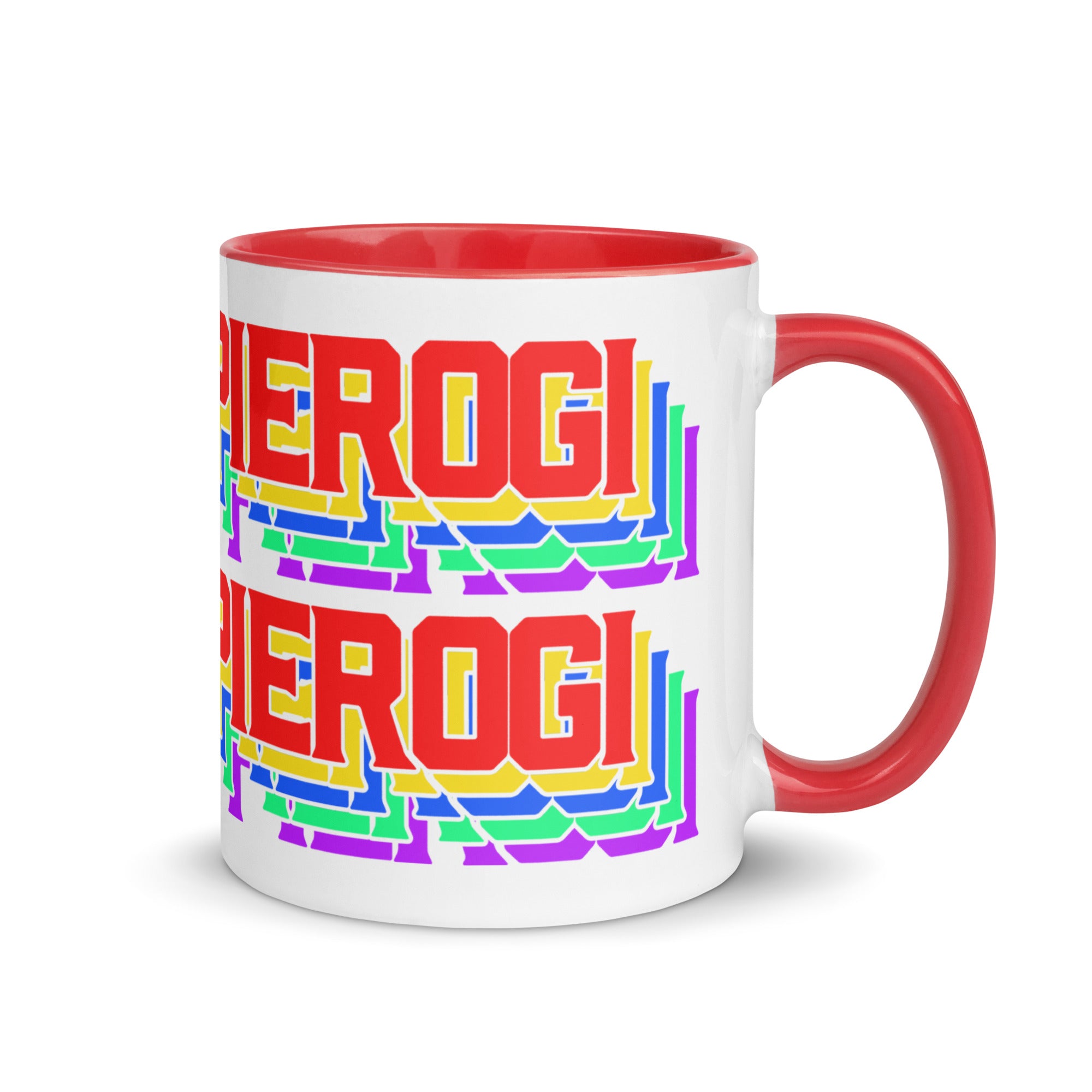 Pierogi Mug with Color Inside  Polish Shirt Store Red 11 oz 