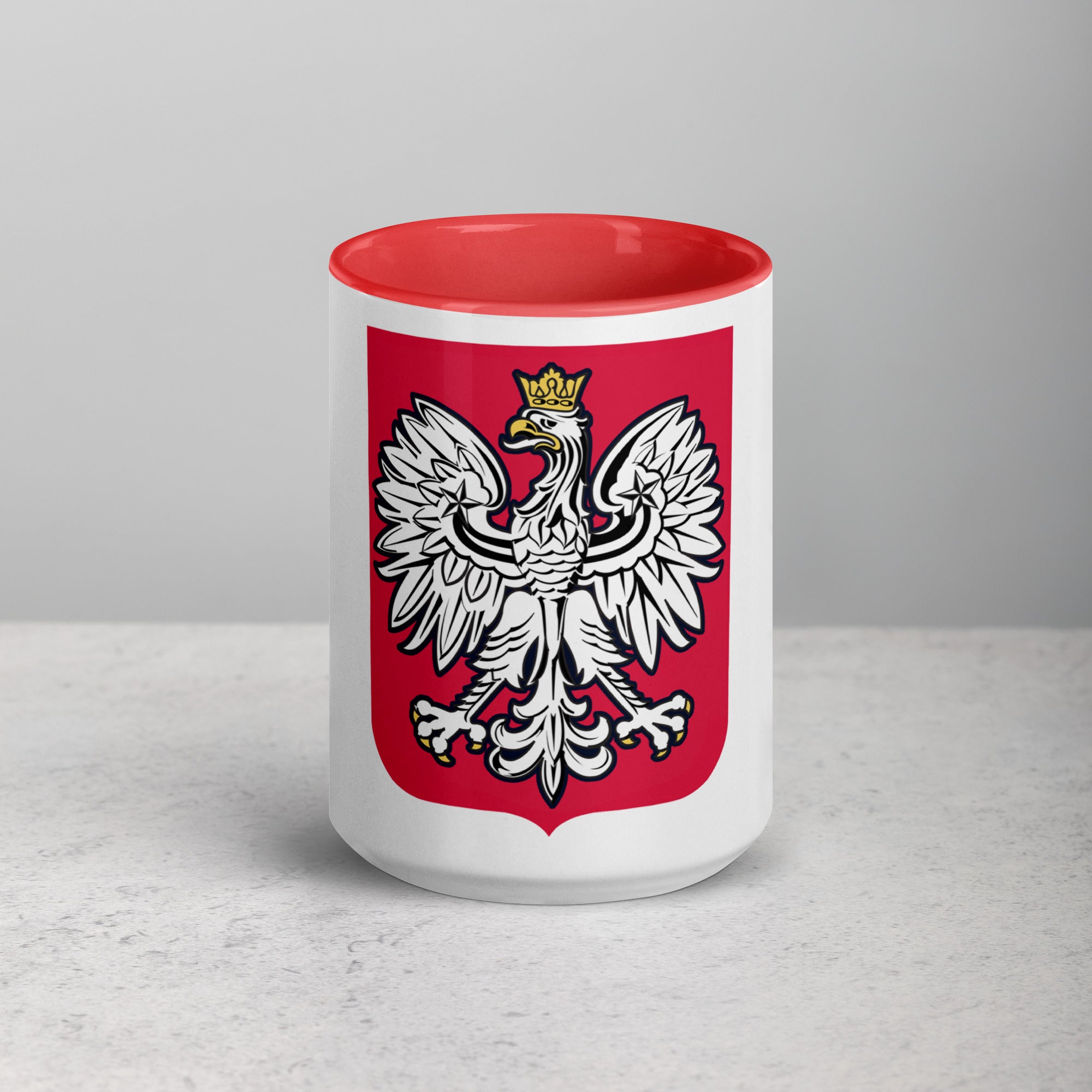 Polish Eagle Coffee Mug with Color Inside  Polish Shirt Store   