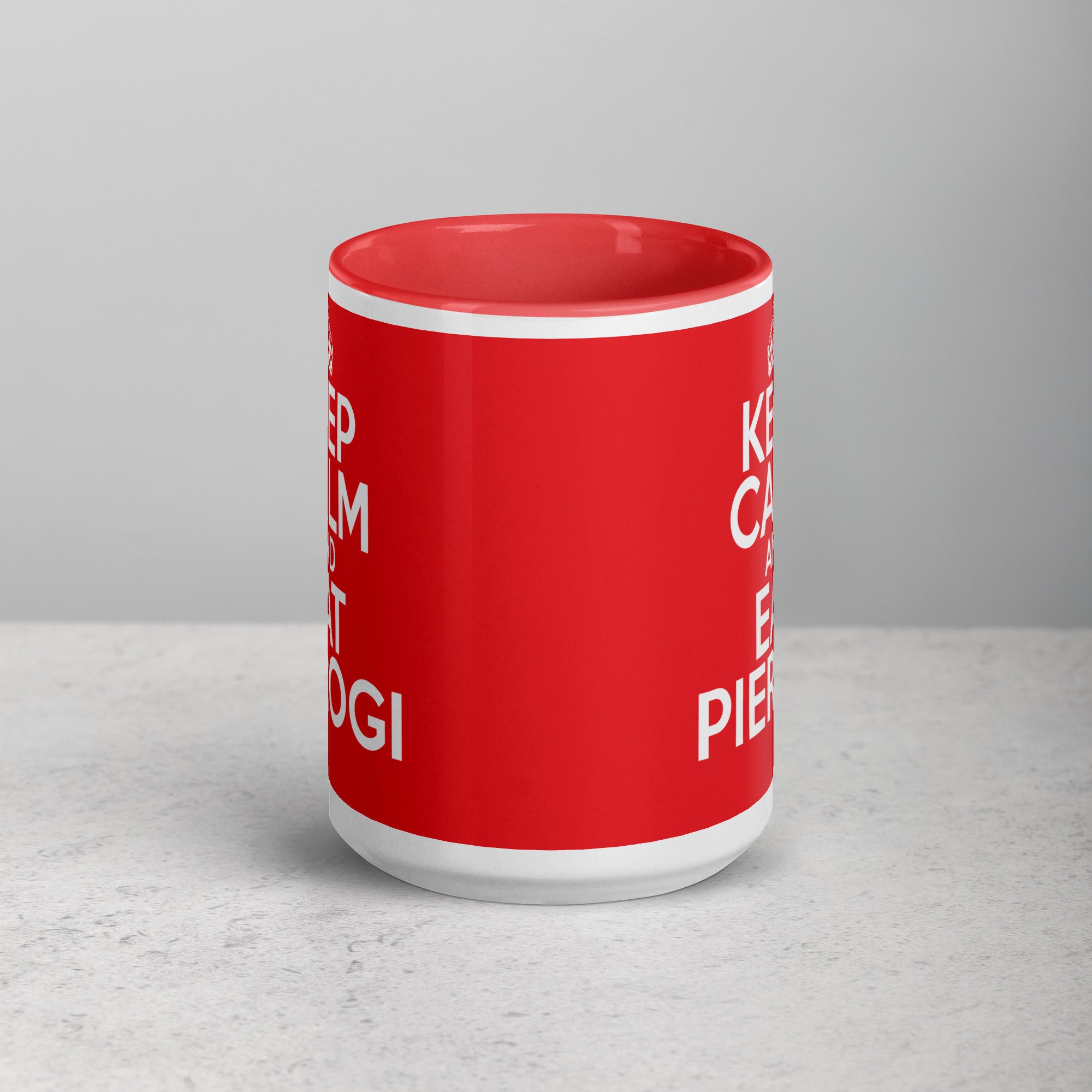 Keep Calm Eat Pierogi 15 Oz Coffee Mug with Color Inside  Polish Shirt Store   