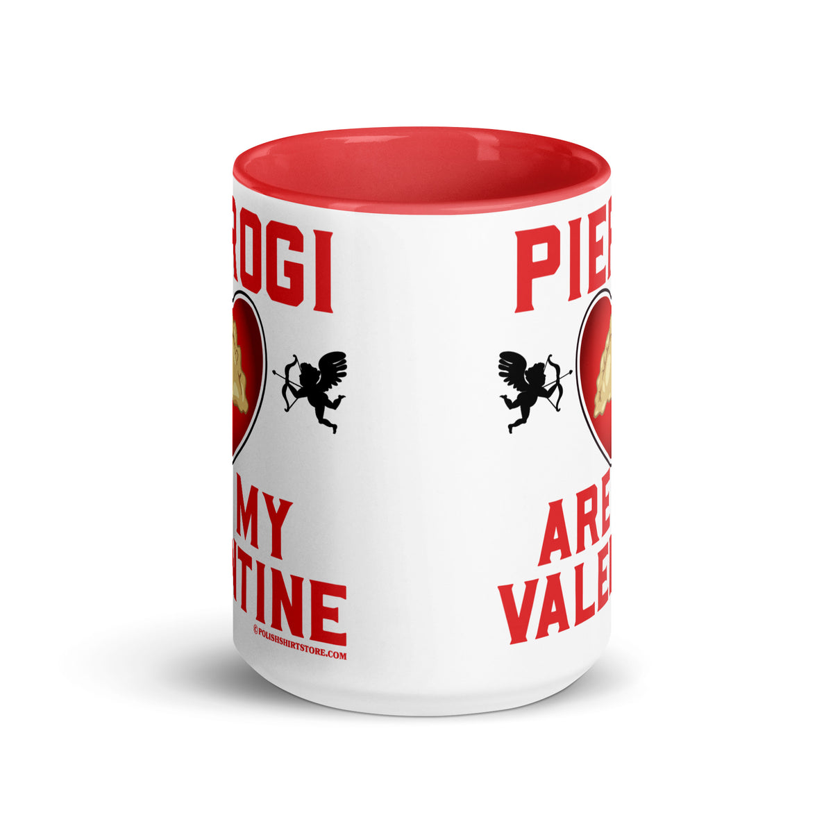 Pierogi Are My Valentine Coffee Mug with Color Inside  Polish Shirt Store   
