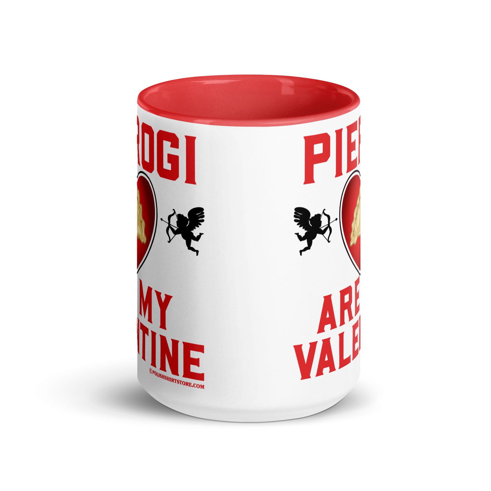 Pierogi Are My Valentine Coffee Mug with Color Inside  Polish Shirt Store   