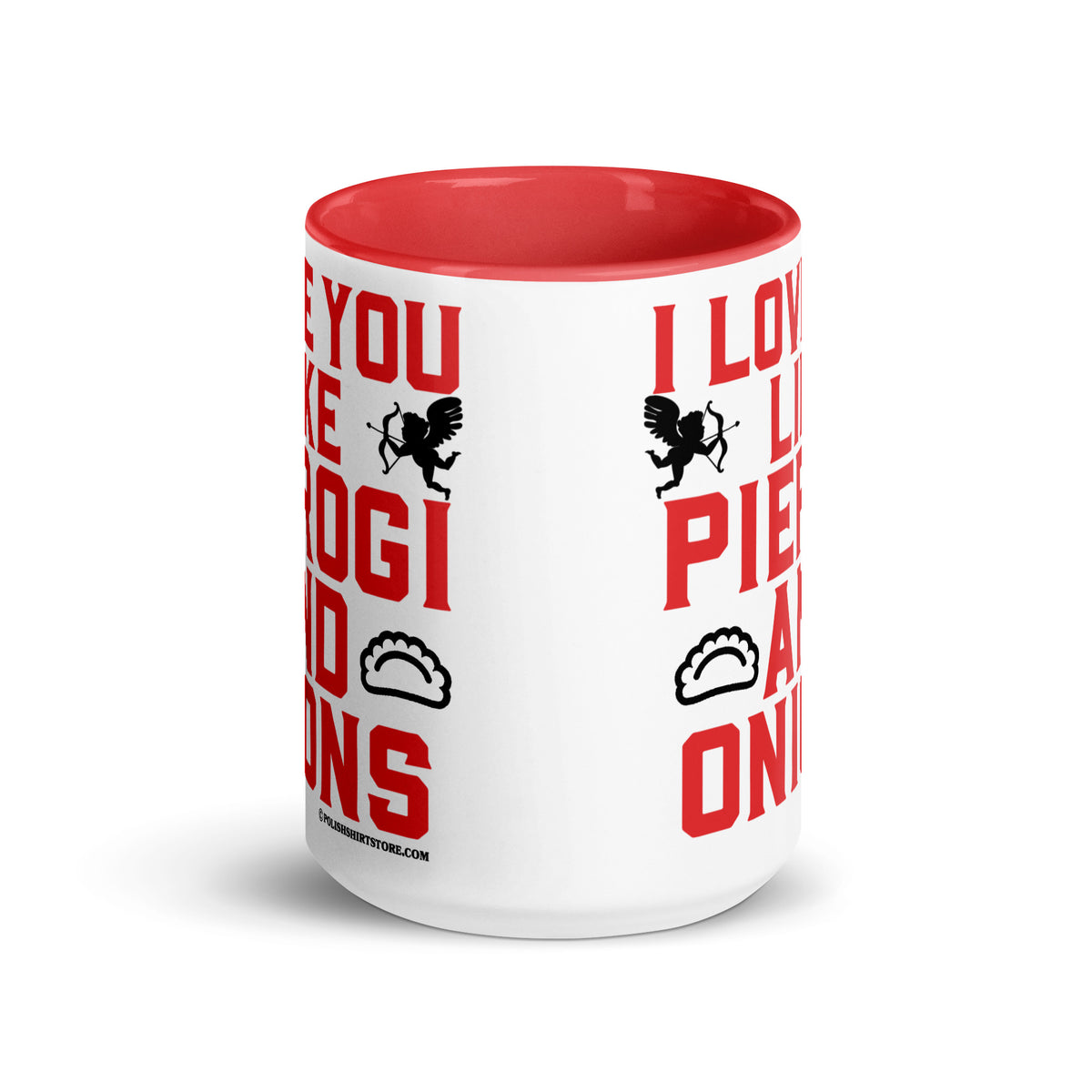 I Love You Like Pierogi And Onions Coffee Mug with Color Inside  Polish Shirt Store   