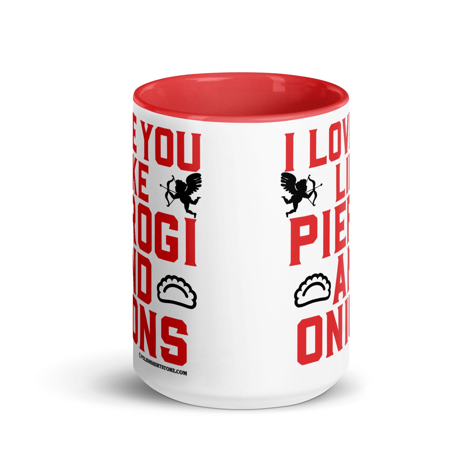 I Love You Like Pierogi And Onions Coffee Mug with Color Inside  Polish Shirt Store   