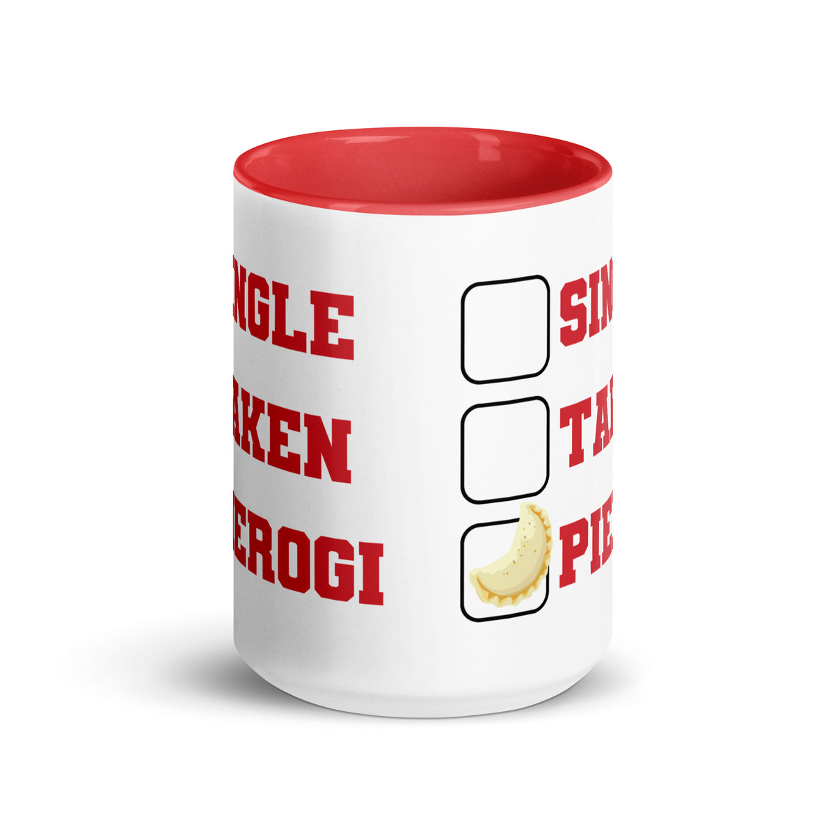 Single Taken Pierogi Mug with Color Inside  Polish Shirt Store   
