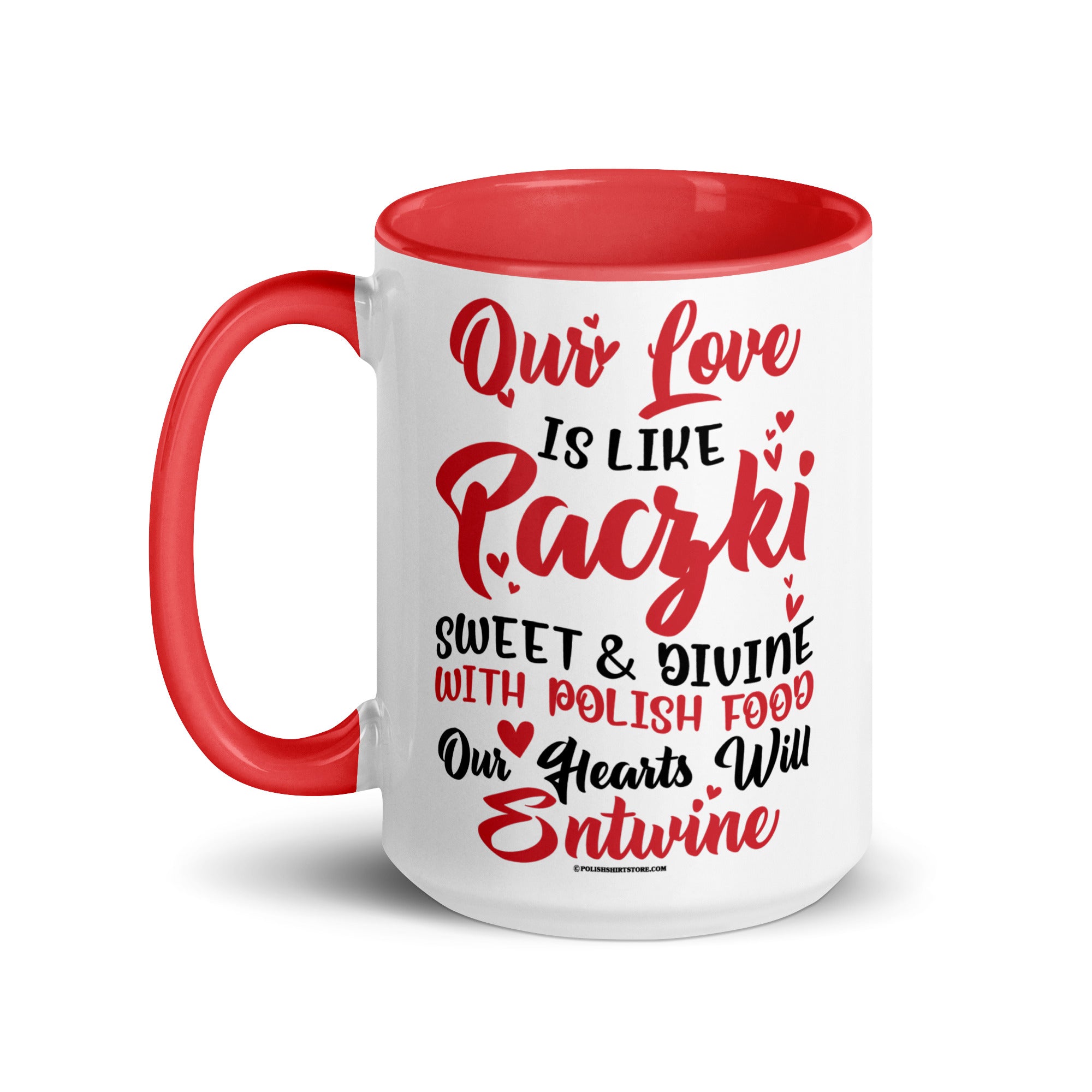 Our Love Is Like Paczki Coffee Mug with Color Inside  Polish Shirt Store   