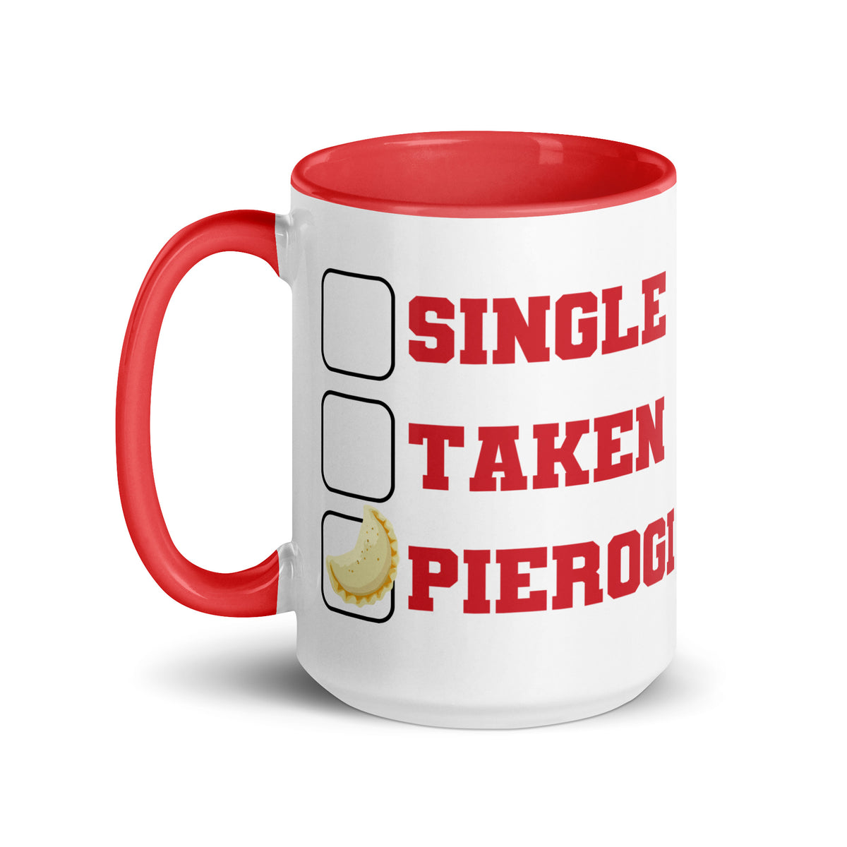 Single Taken Pierogi Mug with Color Inside  Polish Shirt Store   