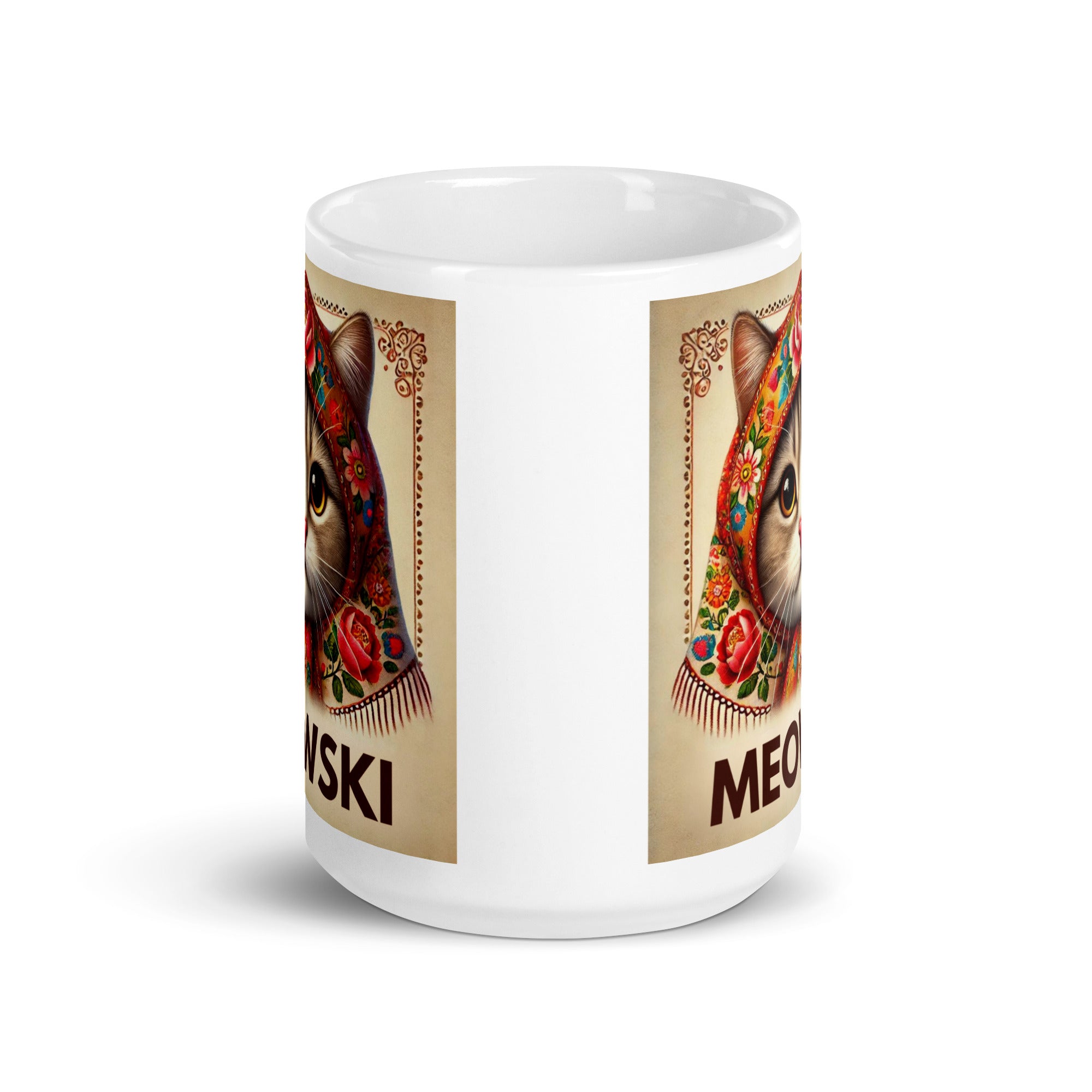 Babushkot Meowski White Coffee Mug