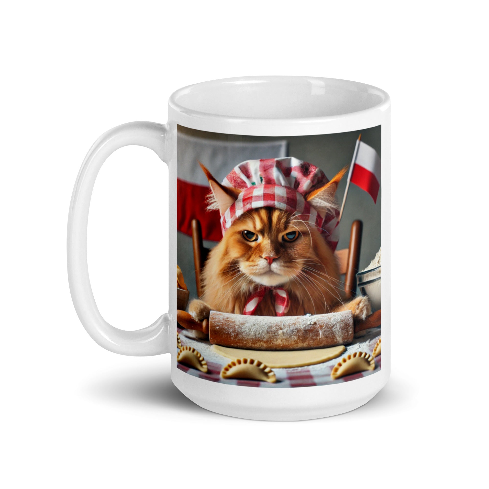 Mainecoon Babushkot With Pierogi White Coffee Mug