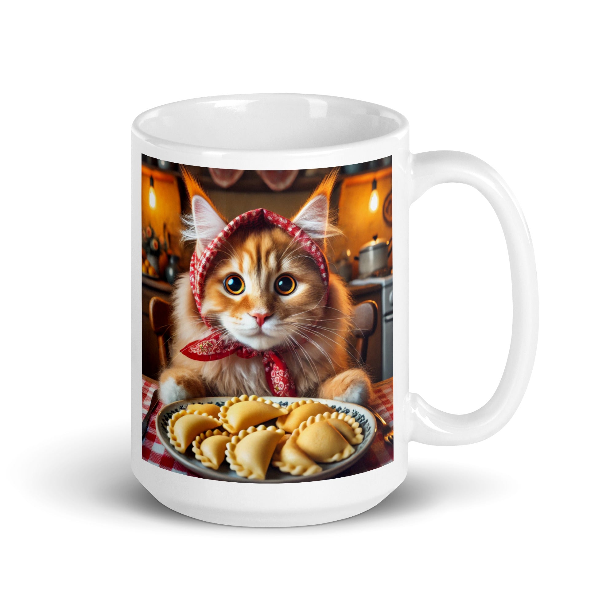 Mainecoon Babushkot Pierogi White Coffee Mug