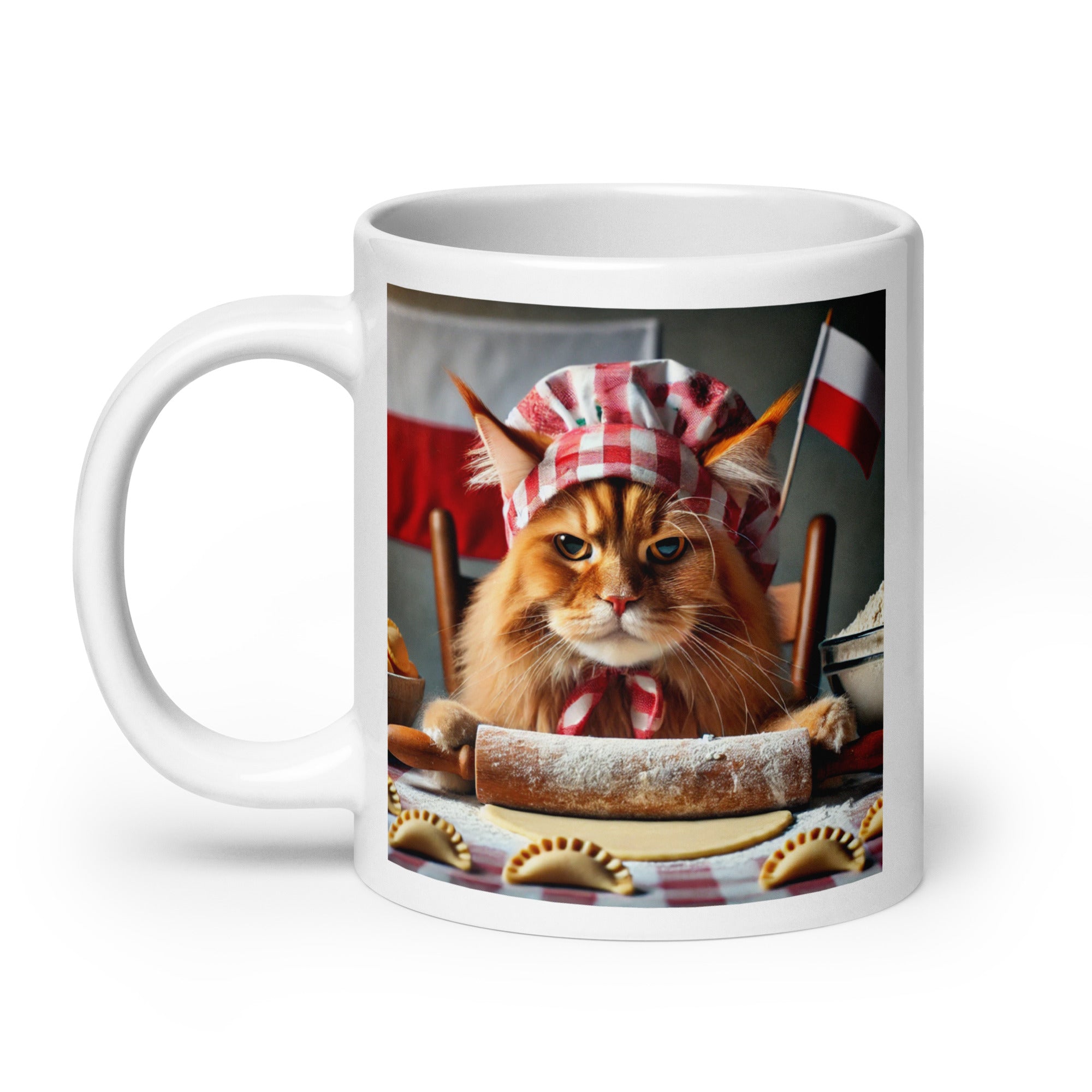 Mainecoon Babushkot With Pierogi White Coffee Mug