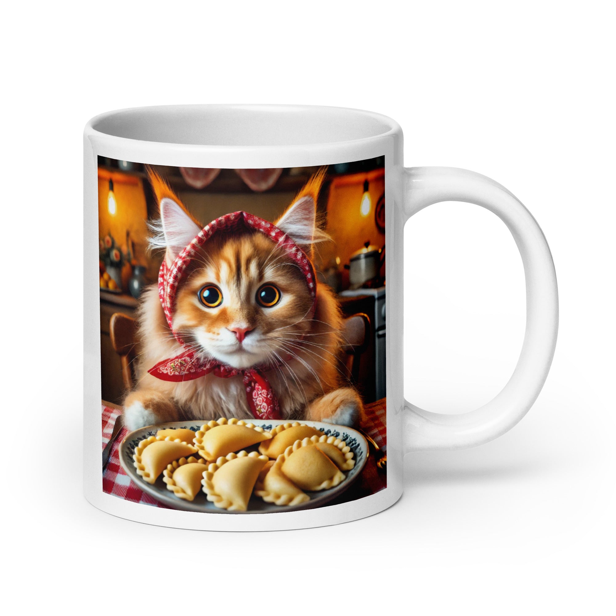 Mainecoon Babushkot Pierogi White Coffee Mug