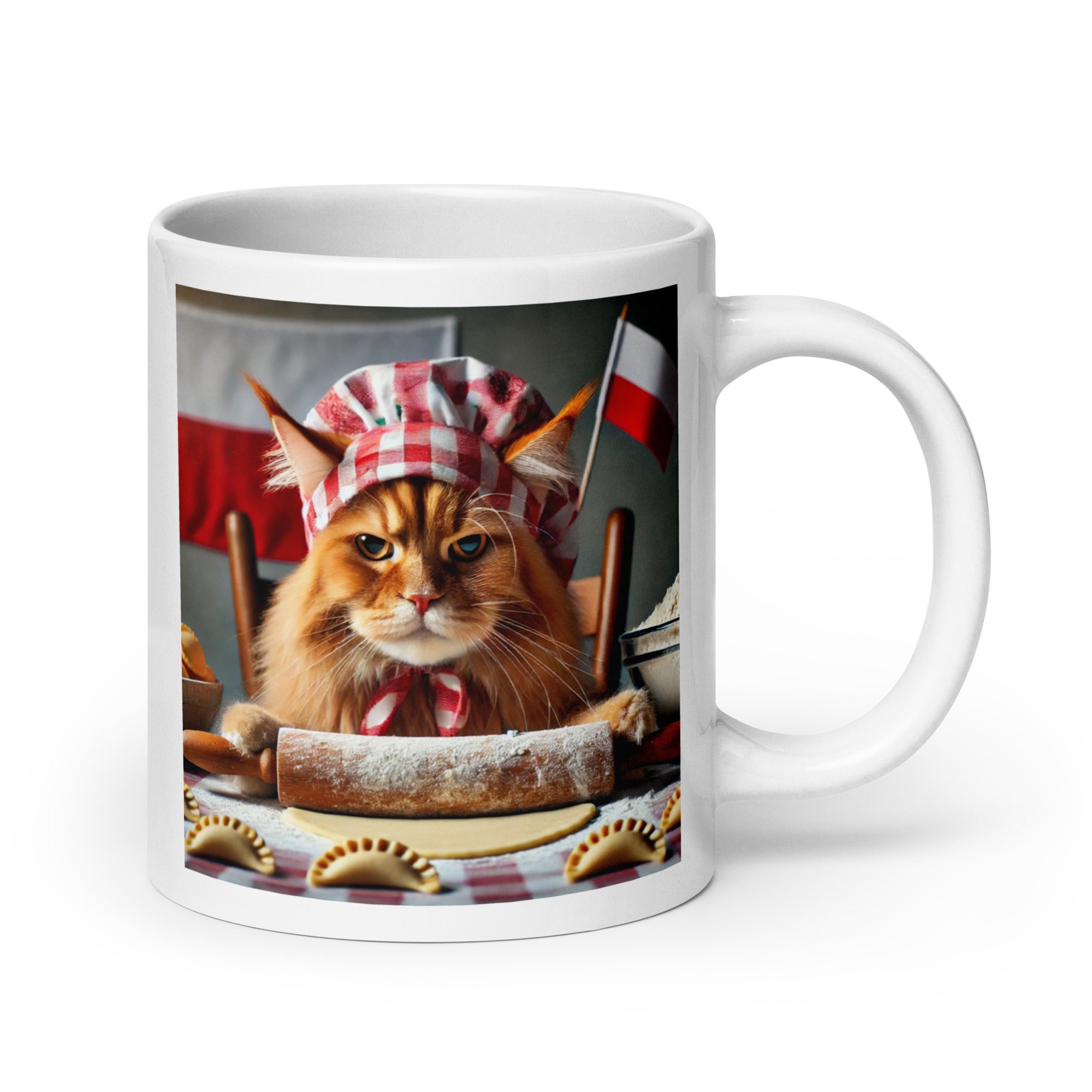 Mainecoon Babushkot With Pierogi White Coffee Mug