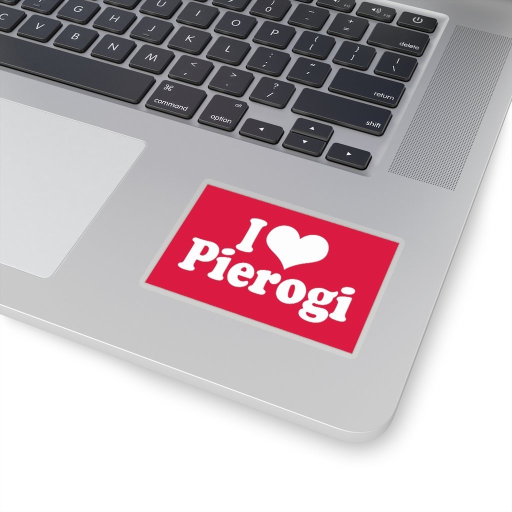 I Love Pierogi Die-Cut Sticker Paper products Printify   