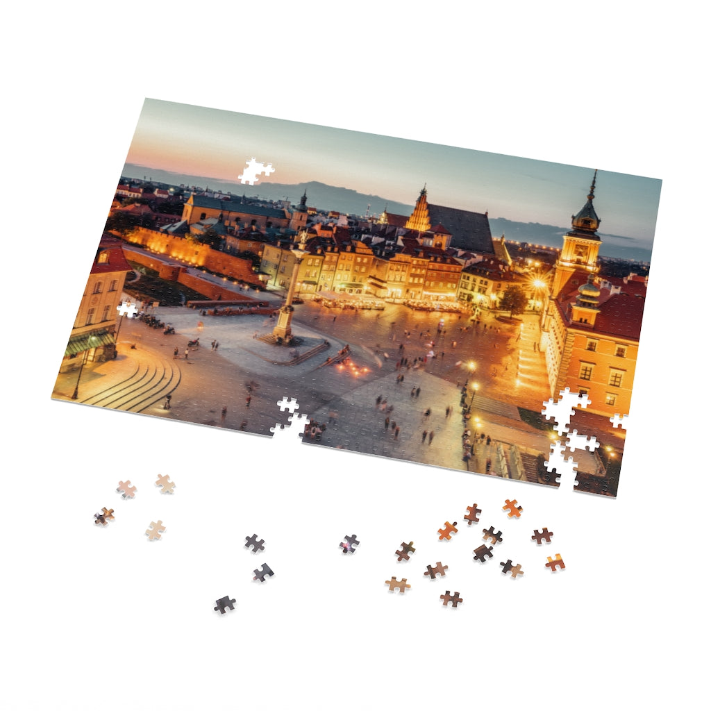 Castle Square Warsaw Poland Jigsaw Puzzle Puzzle Printify 29.25" × 19.75" (1000 pcs)  