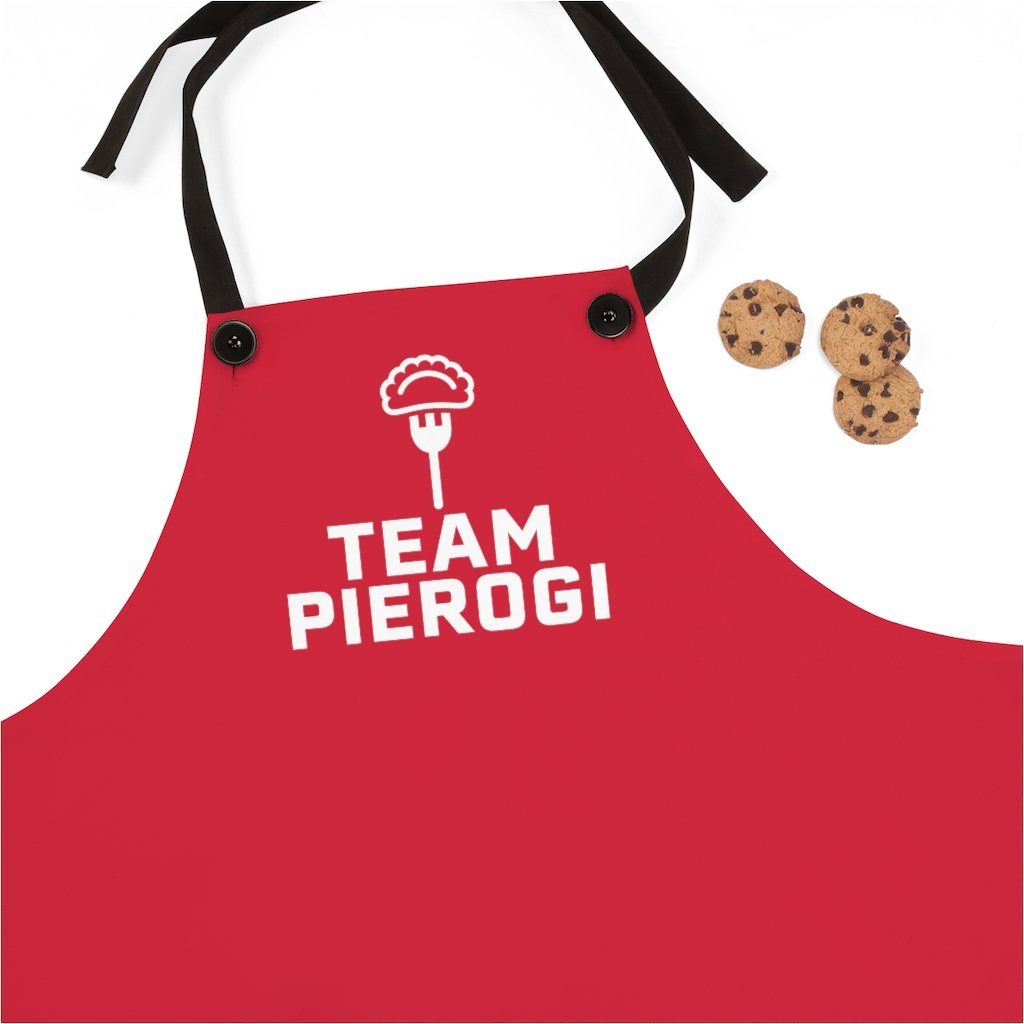 Team Pierogi Poly Twill Apron Accessories Printify One Size  
