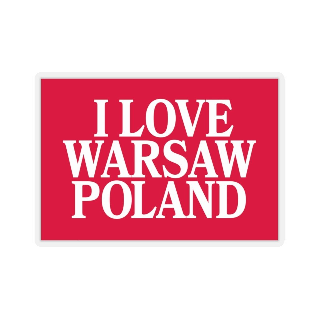 I Love Warsaw Poland Die-Cut Sticker Paper products Printify 6x6" Transparent 
